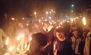Ratusan Warga Gelar Pawai Obor Sambut Tahun Baru Islam 2022