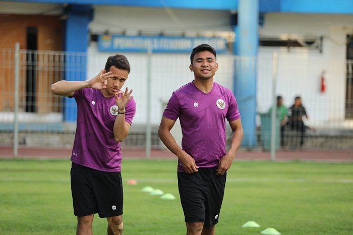 Timnas Indonesia berlatih di Stadion Sidolig menjelang laga melawan Bangladesh. (pssi.org)
